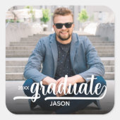 Foto Vet Script Afstuderen Vierkante Sticker (Voorkant)