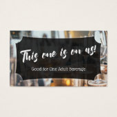 Foto, Vet script, Wedding & Event Drink Tickets Visitekaartjes (Voorkant)