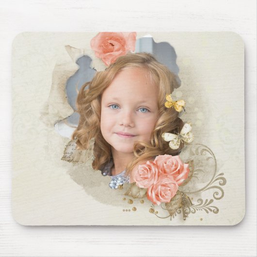 Foto Victoriaans Floral Muismat (Voorkant)