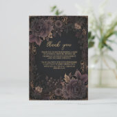 Foto Victoriaans Royal Gothic Bridal Bedankkaart (Staand voorkant)