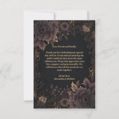 Foto Victoriaans Royal Gothic bruiloft Bedankkaart (Achterkant)
