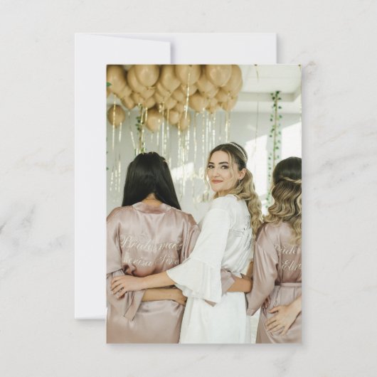 Foto Victoriaanse gotische bloemrijke lijst bruids Bedankkaart (Achterkant)