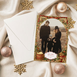 Foto Victoriaanse Kerst Garland Kerstmis Feestdagenkaart