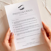 Foto & Video Formulieren Lash Toestemming Formulie Notitieblok