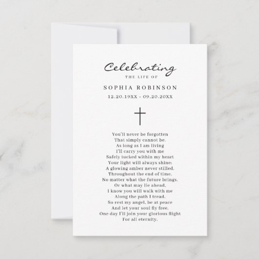 Foto Viering van het Leven Begrafenisgebed Kaart (Voorkant)