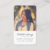 Foto Viering van het Leven Begrafenisgebed Kaart Visitekaartje (Voorkant)