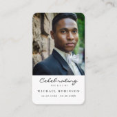 Foto Viering van het Leven Begrafenisgebed Kaart Visitekaartje (Voorkant)