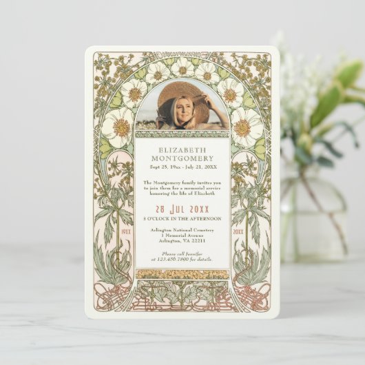 Foto: Viering van het leven door Alphonse Mucha Kaart (Staand voorkant)