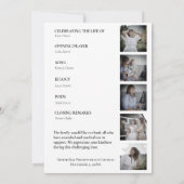 Foto Viering van Life Begrafenisprogramma Kaart (Achterkant)