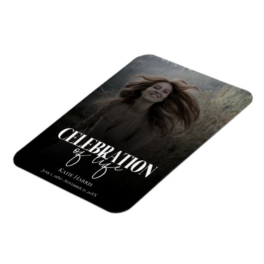 Foto Viering van Life Begrafenisprogramma Magneet (Linkerzijde)