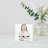 Foto vierkant visitekaartje (Staand voorkant)