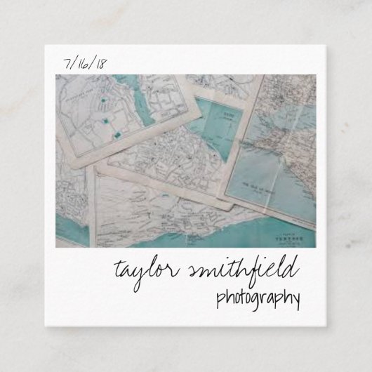  foto vierkante visitekaartje (Voorkant)