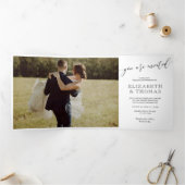 Foto vijftigste huwelijksverjaardag drieluik uitnodiging (Binnen)