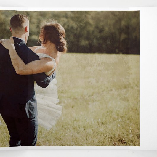 Foto vijftigste huwelijksverjaardag drieluik uitnodiging (Binnenkant midden)