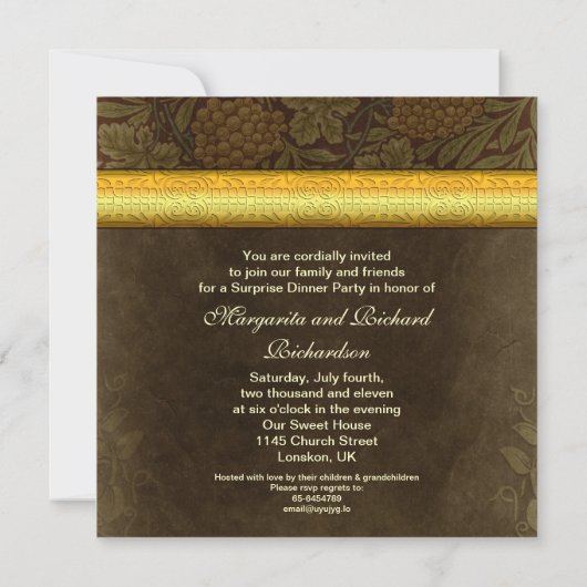 foto vintage bruiloft 50 - verjaardagsuitnodiginge kaart (Achterkant)