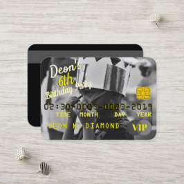 Foto VIP Birthday Credit Kaart Invitations Kortingskaartje