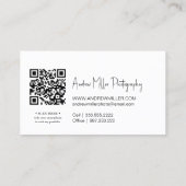 Foto Visitekaartje met QR Code script overlay (Achterkant)