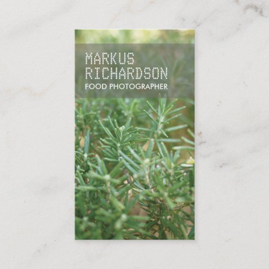 FOTO Visitekaartje voor fotografen of chefs (Voorkant)