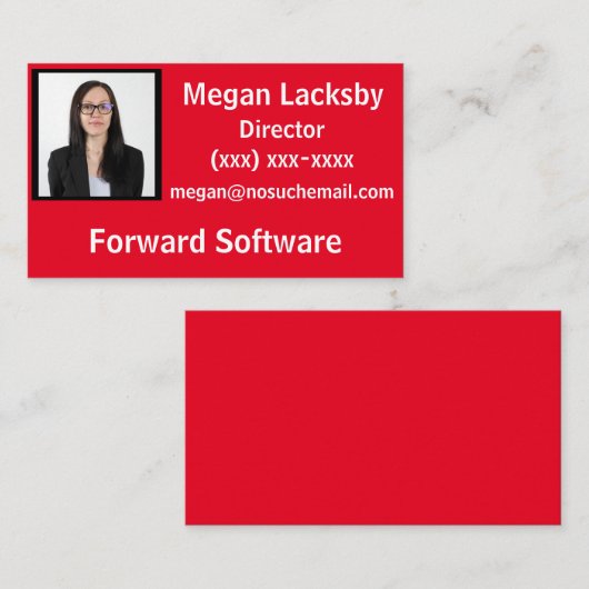 Foto Visitekaartje voor Matching Badge (Voorkant / Achterkant)