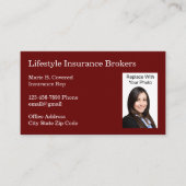 Foto Visitekaartjes verzekeringsmakelaar (Voorkant)