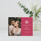 Foto Viva Magenta Zee Shell Weddenschap Hartelijk  Briefkaart (Staand voorkant)