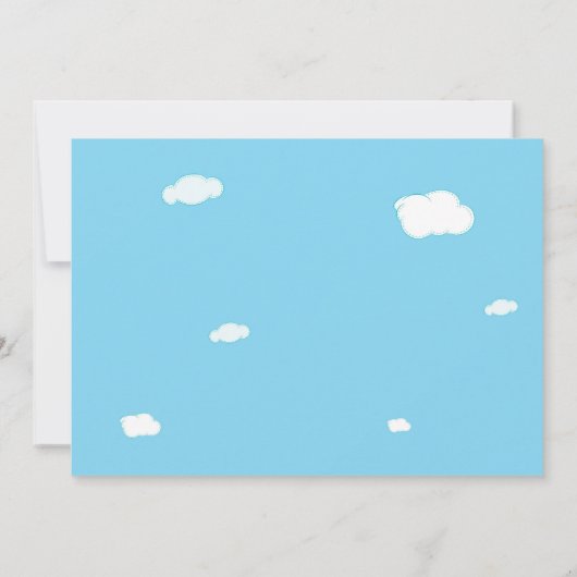 Foto vliegtuig verjaardagsuitnodiging Pilot party Kaart (Achterkant)