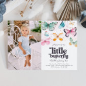Foto vlinder verjaardagsuitnodiging kaart