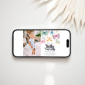 Foto vlinder verjaardagsuitnodiging kaart