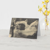  foto vloeiende jurk en sluier bruiloft Kaart (Gele Bloem)