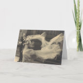 foto vloeiende jurk en sluier bruiloft Kaart (Voorkant)