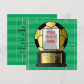 foto voetbal feestuitnodigingen kaart (Voorkant / Achterkant)