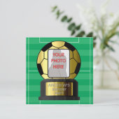 foto voetbal feestuitnodigingen kaart (Staand voorkant)