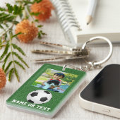 Foto Voetbal Name/Team Kinder Sleutelhanger (Voorkant Rechts)