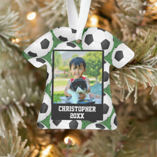 Foto Voetbal Shirt Naam/Team Kinderen Ornament