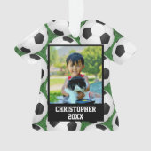 Foto Voetbal Shirt Naam/Team Kinderen Ornament (voorkant)