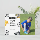 Foto Voetbal Sport Football Verjaardagsfeest Bedankkaart (Staand voorkant)