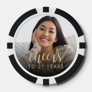 Foto voor 21e verpartij met proost poker chips