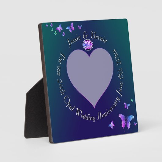 Foto voor 24th Wedding Jubileum Plaque Fotoplaat (Voorkant)