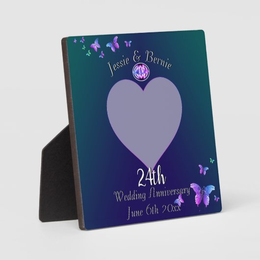 Foto voor 24th Wedding Jubileum Plaque Fotoplaat (Voorkant)