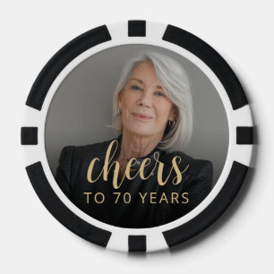 Foto voor 70e verlichtingsparty poker chips