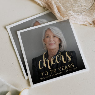 Foto voor 70e verpartij met proost servet