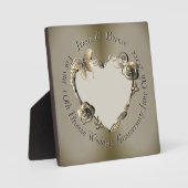 Foto voor 8th,19th Wedding Jubileum Roos Heart Fotoplaat (Voorkant)