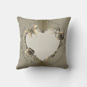 Foto voor 8th,19th Wedding Jubileum Roos Heart Kussen (Achterkant)