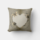 Foto voor 8th,19th Wedding Jubileum Roos Heart Kussen (Voorkant)