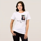 Foto Voor, Achter Dubbel Hart Kat Poot Tri-Blend Shirt (Voorkant volledig)