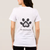 Foto Voor, Achter Dubbel Hart Kat Poot Tri-Blend Shirt (Achterkant)
