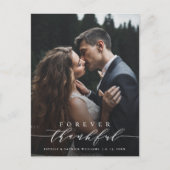 Foto voor altijd bedankt bruiloft briefkaart (Voorkant)