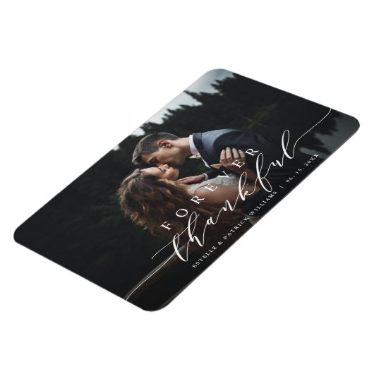 Foto voor altijd bedankt bruiloft magneet (Linkerzijde)