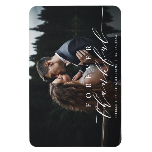 Foto voor altijd bedankt bruiloft magneet (Verticaal)