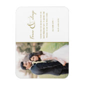 Foto voor altijd en altijd Gold Weddenschap Hartel Magneet (Verticaal)